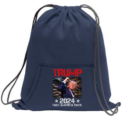 Trump Fist Pump Shot At Trump 2024 Trump Survives Rally Premium Sweatshirt Cinch Pack Bag