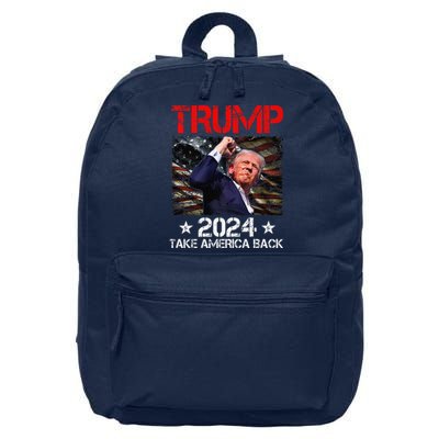 Trump Fist Pump Shot At Trump 2024 Trump Survives Rally Premium 16 in Basic Backpack