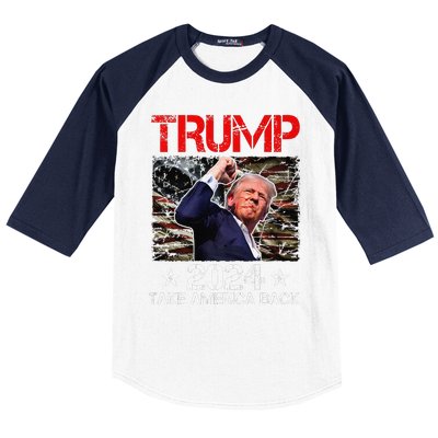 Trump Fist Pump Shot At Trump 2024 Trump Survives Rally Premium Baseball Sleeve Shirt