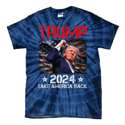 Trump Fist Pump Shot At Trump 2024 Trump Survives Rally Premium Tie-Dye T-Shirt