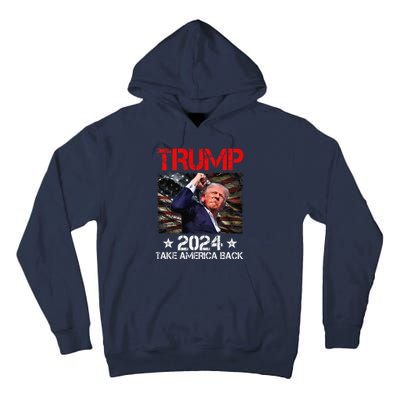 Trump Fist Pump Shot At Trump 2024 Trump Survives Rally Premium Tall Hoodie