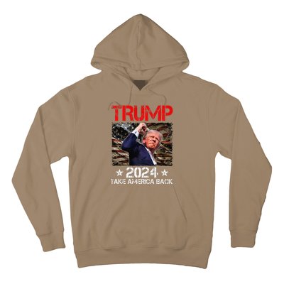 Trump Fist Pump Shot At Trump 2024 Trump Survives Rally Premium Hoodie