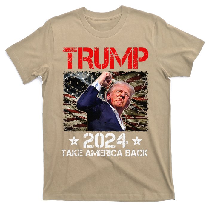 Trump Fist Pump Shot At Trump 2024 Trump Survives Rally Premium T-Shirt