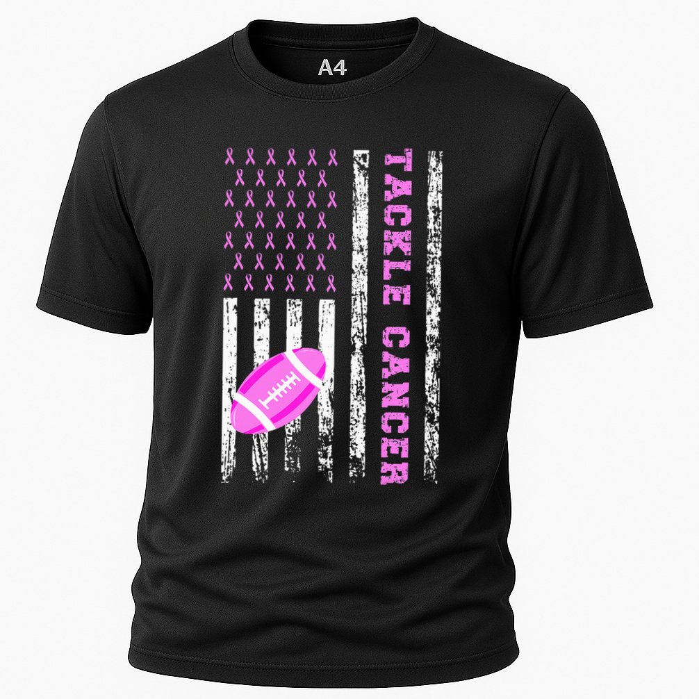 Tackle Football Pink Ribbon Breast Cancer Awareness Performance Shirt