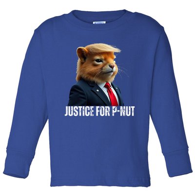 Trump For Pnut The Squirrel Justice For Peanut Trump Toddler Long Sleeve Shirt