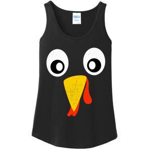 Turkey Face Pilgrim Shirt Thanksgiving Costume Ladies Essential Tank