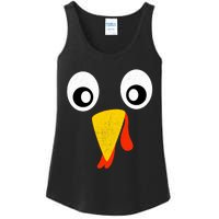 Turkey Face Pilgrim Shirt Thanksgiving Costume Ladies Essential Tank