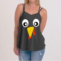 Turkey Face Pilgrim Shirt Thanksgiving Costume Women's Strappy Tank