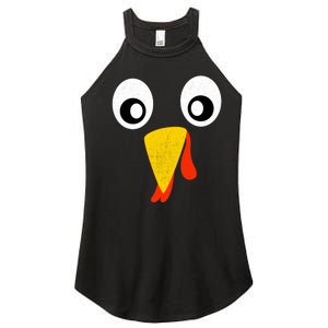 Turkey Face Pilgrim Shirt Thanksgiving Costume Women's Perfect Tri Rocker Tank