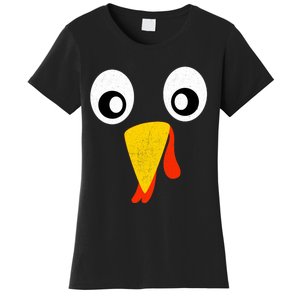 Turkey Face Pilgrim Shirt Thanksgiving Costume Women's T-Shirt