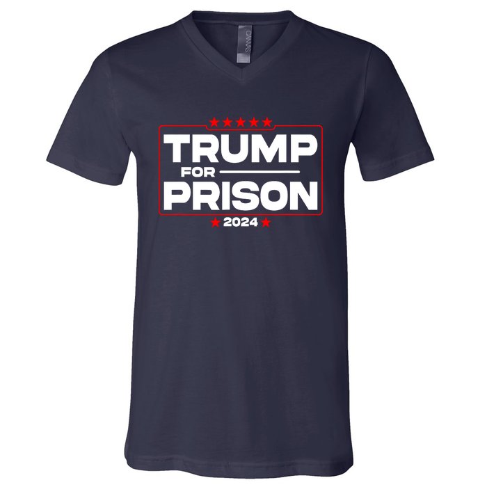 Trump For Prison 2024 Support Trump 4th Of July V-Neck T-Shirt