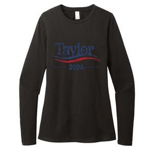 Taylor For President 2024 Bold Campaign Design Womens CVC Long Sleeve Shirt