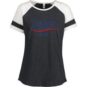 Taylor For President 2024 Bold Campaign Design Enza Ladies Jersey Colorblock Tee