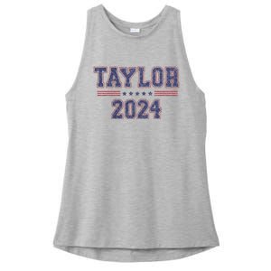 Taylor For President 2024 Ladies PosiCharge Tri-Blend Wicking Tank