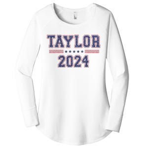 Taylor For President 2024 Women's Perfect Tri Tunic Long Sleeve Shirt