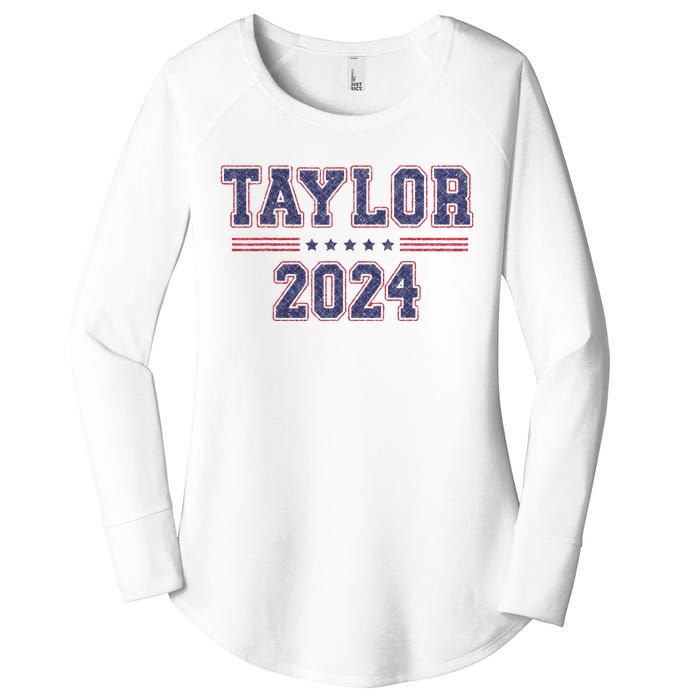 Taylor For President 2024 Women's Perfect Tri Tunic Long Sleeve Shirt