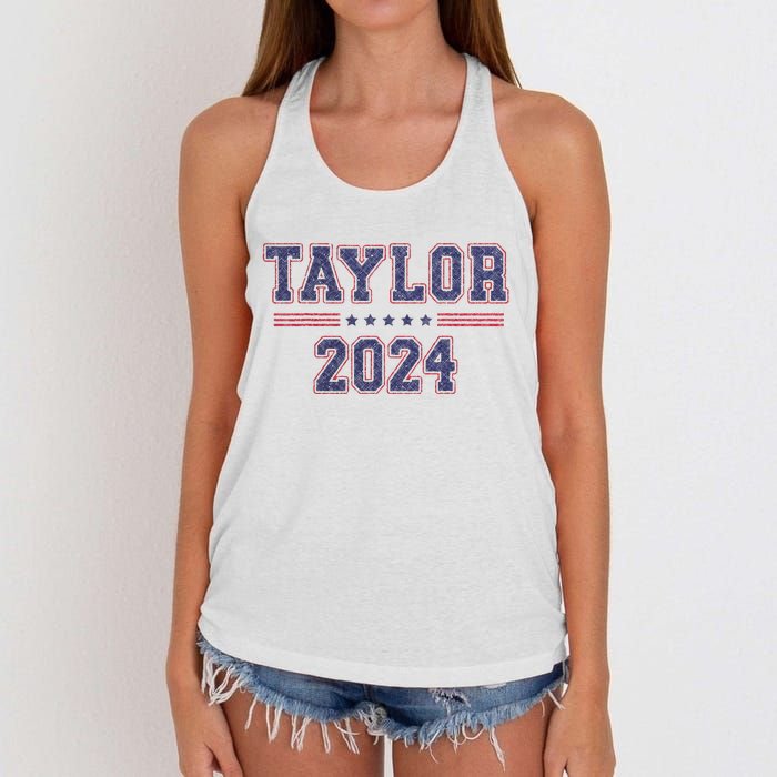 Taylor For President 2024 Women's Knotted Racerback Tank