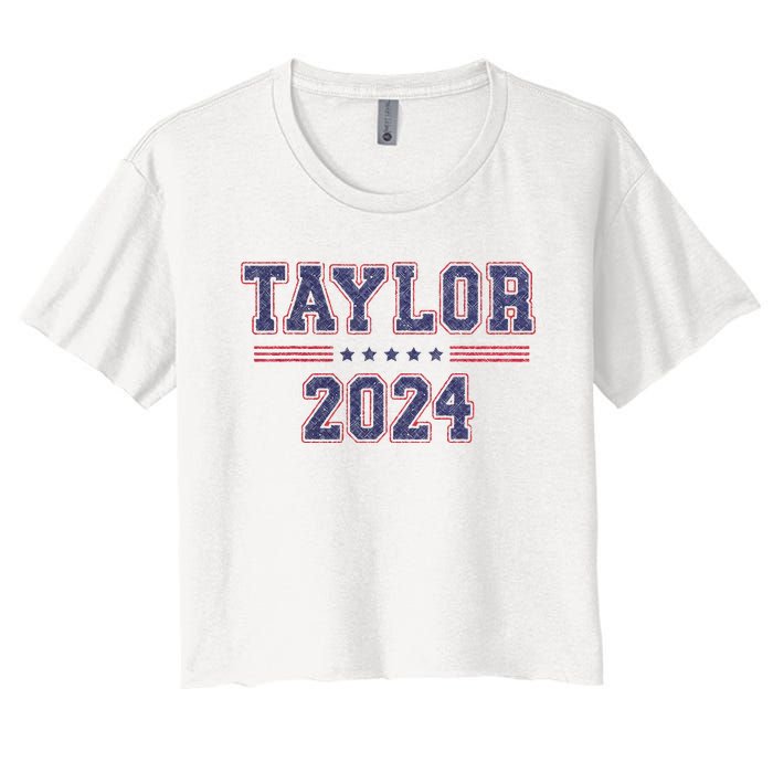 Taylor For President 2024 Women's Crop Top Tee