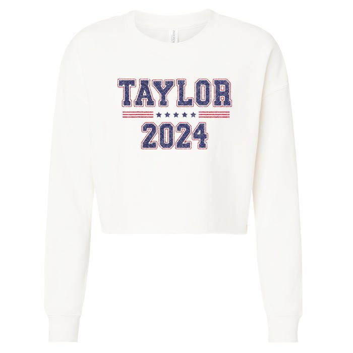 Taylor For President 2024 Cropped Pullover Crew