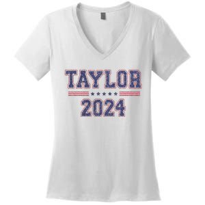 Taylor For President 2024 Women's V-Neck T-Shirt