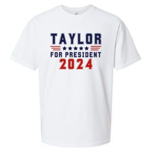 Taylor For President 2024 Bold Campaign Sueded Cloud Jersey T-Shirt