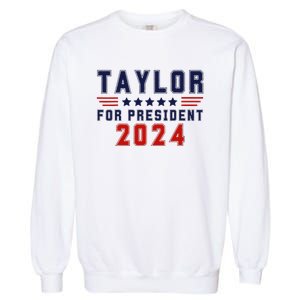 Taylor For President 2024 Bold Campaign Garment-Dyed Sweatshirt