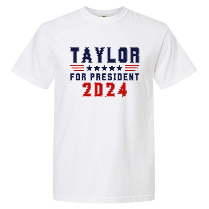 Taylor For President 2024 Bold Campaign Garment-Dyed Heavyweight T-Shirt