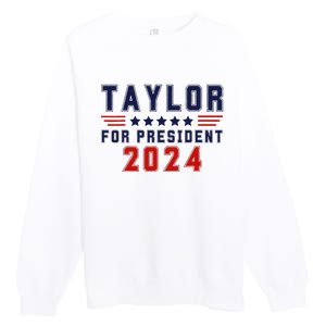 Taylor For President 2024 Bold Campaign Premium Crewneck Sweatshirt