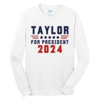 Taylor For President 2024 Bold Campaign Tall Long Sleeve T-Shirt