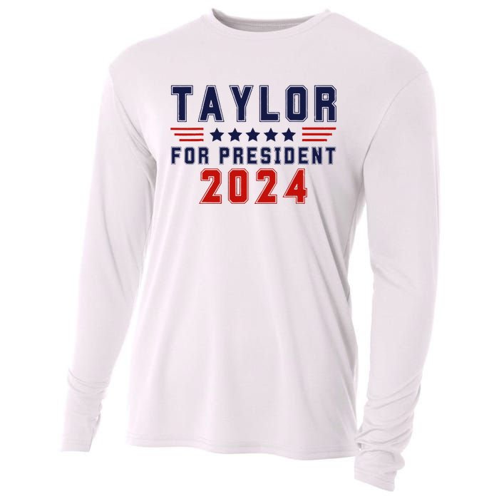 Taylor For President 2024 Bold Campaign Cooling Performance Long Sleeve Crew