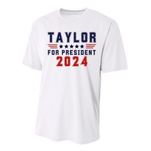 Taylor For President 2024 Bold Campaign Performance Sprint T-Shirt