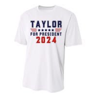 Taylor For President 2024 Bold Campaign Performance Sprint T-Shirt