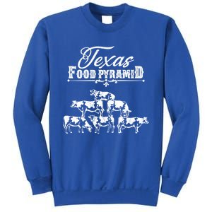 Texas Food Pyramid Funny Cow Pyramid Tee Gift Sweatshirt