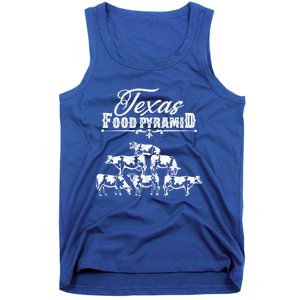 Texas Food Pyramid Funny Cow Pyramid Tee Gift Tank Top