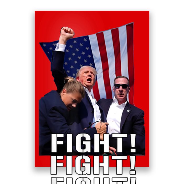 Trump Fist Pumped Fight Pray For Trump America Poster