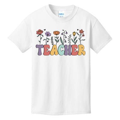 Teacher Floral PNG Kids T-Shirt