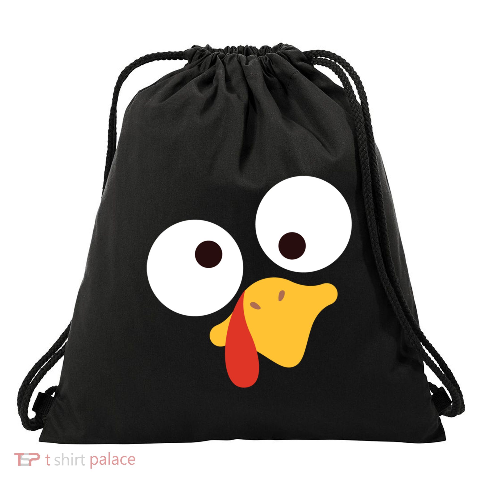 Turkey Face Pilgrim Costume Crazy Funny Gift Drawstring Bag