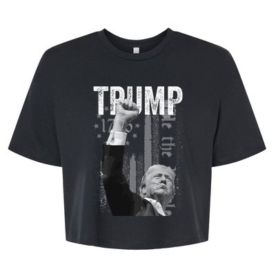 Trump Fist Pump 2024 Pennsylvania Rally Bella+Canvas Jersey Crop Tee