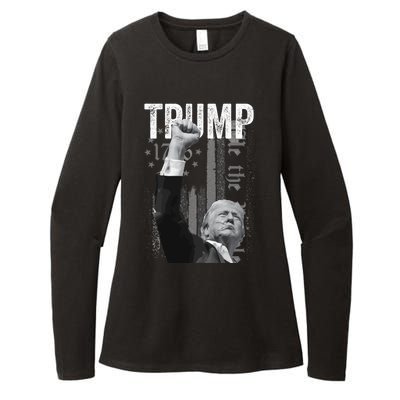 Trump Fist Pump 2024 Pennsylvania Rally Womens CVC Long Sleeve Shirt