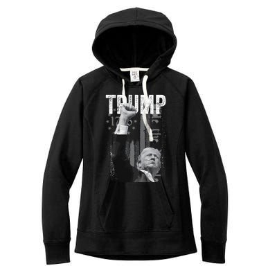 Trump Fist Pump 2024 Pennsylvania Rally Women's Fleece Hoodie