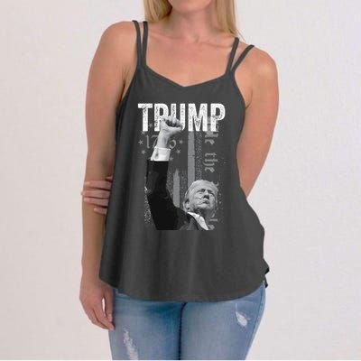 Trump Fist Pump 2024 Pennsylvania Rally Women's Strappy Tank