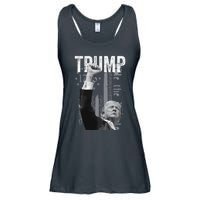 Trump Fist Pump 2024 Pennsylvania Rally Ladies Essential Flowy Tank