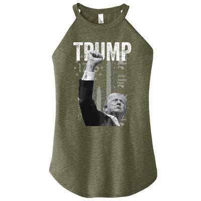 Trump Fist Pump 2024 Pennsylvania Rally Women's Perfect Tri Rocker Tank