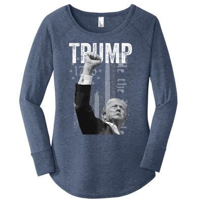 Trump Fist Pump 2024 Pennsylvania Rally Women's Perfect Tri Tunic Long Sleeve Shirt