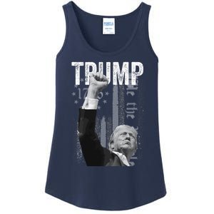 Trump Fist Pump 2024 Pennsylvania Rally Ladies Essential Tank