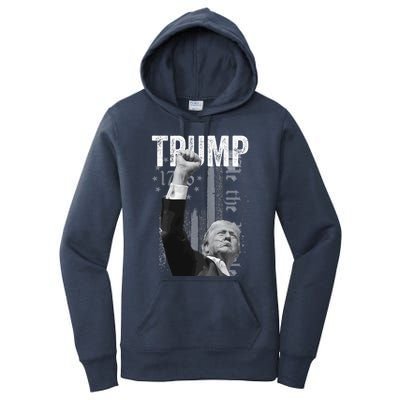 Trump Fist Pump 2024 Pennsylvania Rally Women's Pullover Hoodie