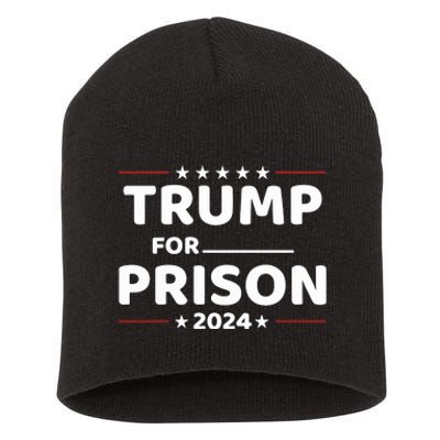 Trump For Prison 2024 Donald Trump Mugshot President Trump Short Acrylic Beanie