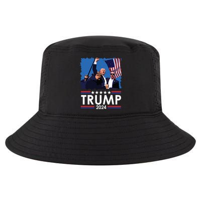 Trump Fist Pump Shot At Trump 2024 Trump Survives Rally Cool Comfort Performance Bucket Hat