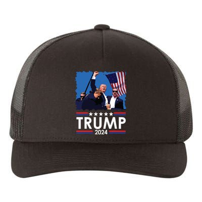 Trump Fist Pump Shot At Trump 2024 Trump Survives Rally Yupoong Adult 5-Panel Trucker Hat