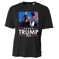 Trump Fist Pump Shot At Trump 2024 Trump Survives Rally Cooling Performance Crew T-Shirt